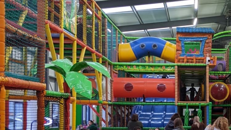 Play equipment at Monkey Bizness