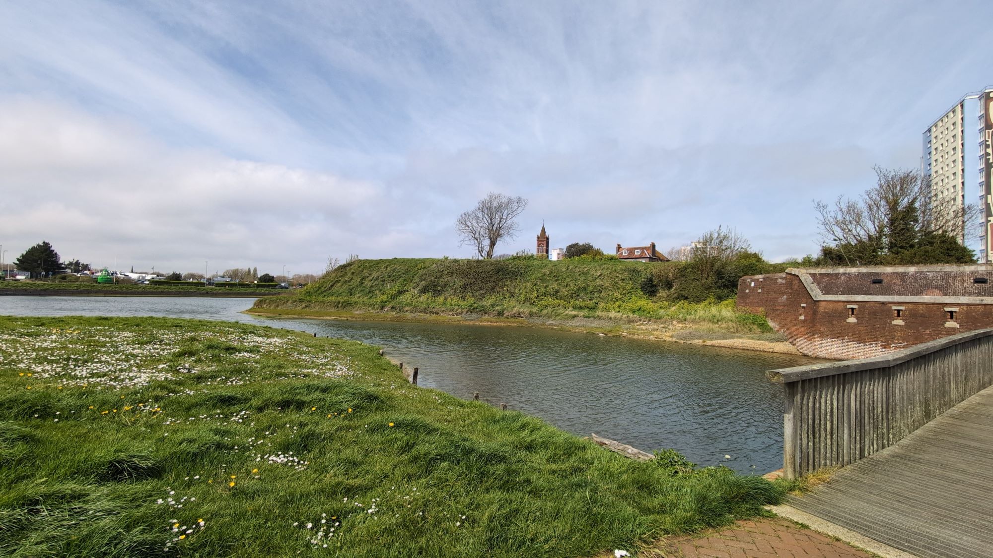 A view of Bastion No.1, Gosport Lines