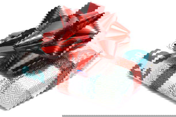 Sterling gift isolated on a white background.